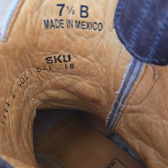 Old Gringo Sora Chocolate Brown Distressed Leather Short Western Boots Size 7.5 - Picture 7 of 8